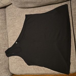 Black Shein one shoulder tank top.